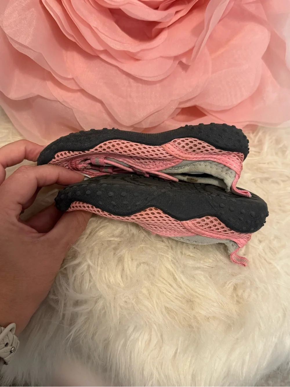 Baby Pink Mesh Water Shoes